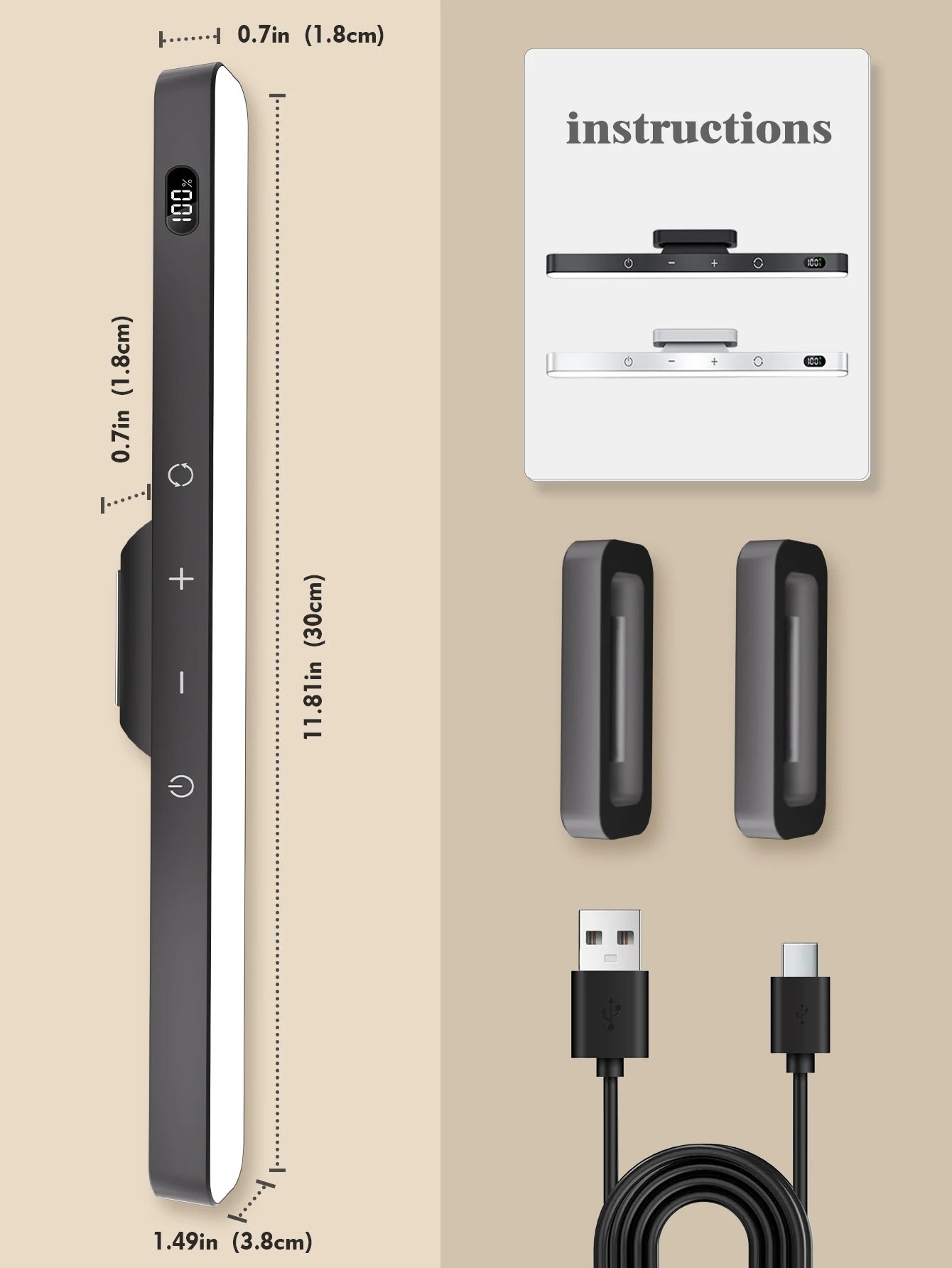 LED lamp (magnetic, touch)