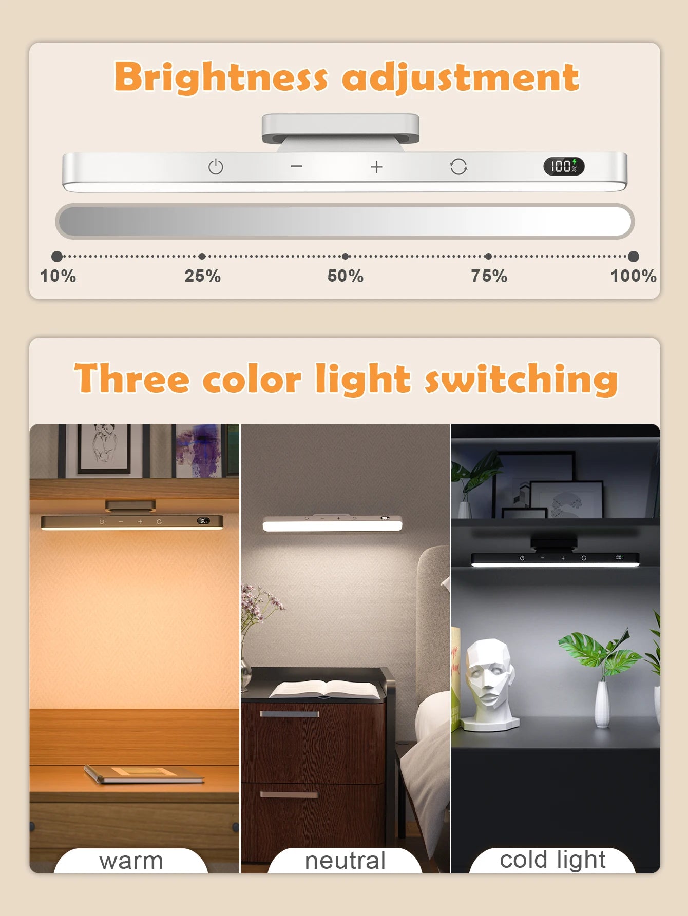 LED lamp (magnetic, touch)