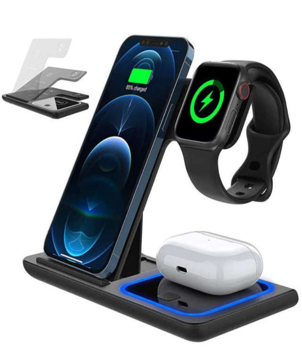 LED 3 in 1 wireless charging station